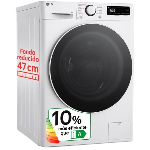 Tvättmaskin LG F2WR5S09A0W 60 cm 1200 rpm 9 kg