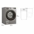 Miniatyrbild 4 av 5: Tvättmaskin LG F4WR5009A6M 60 cm 1400 rpm 9 kg