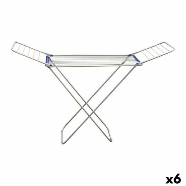 Klädhängare hopfällbar Confortime Aluminium Silvrig Blå 175 x 55 x 110 cm (6 antal)
