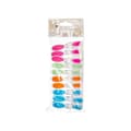 Miniatyrbild 3 av 4: Klädnypor Multicolour Silikon Plast 10 Delar Set (24 antal)