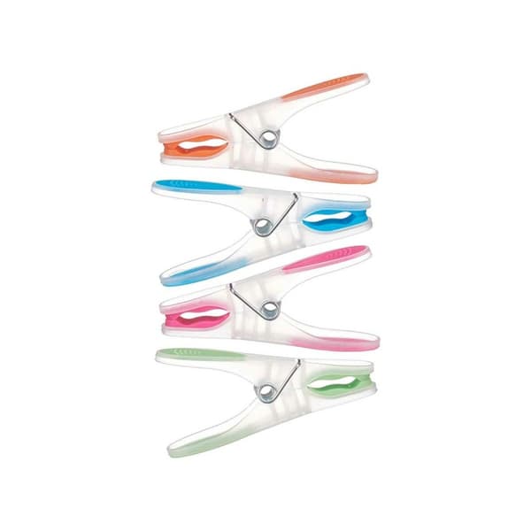Klädnypor Multicolour Silikon Plast 10 Delar Set (24 antal)