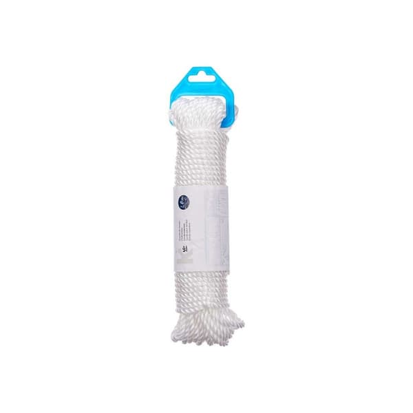Tvättlina Vit Plast 20 m (24 antal)