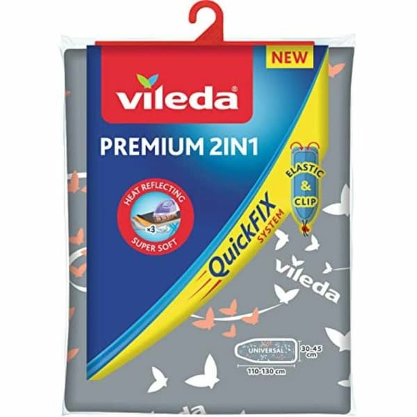 Vileda Premium 2-i-1 Strygebrætsovertrek – Kvalitetsovertrek til strygebræt med dobbelt funktion. Effektiv beskyttelse og opbevaring.