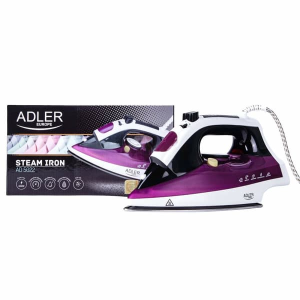 Ångstrykjärn med 2200 W effekt från Adler AD5022 - Effektivt och pålitligt strykjärn för smidiga resultat.
