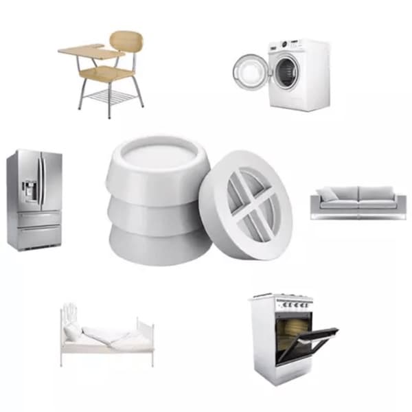 4 kpl Anti-Vibration Iskunvaimennustyynyt valkoinen