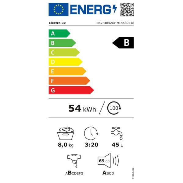 Tvättmaskin Electrolux EN7F4842OF 59,6 cm 1400 rpm 8 kg