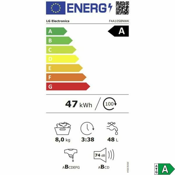 Tvättmaskin LG 1400 rpm 8 kg