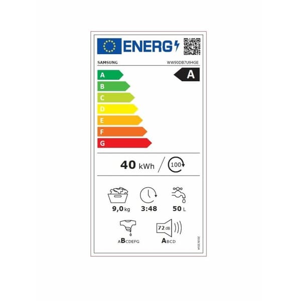 Tvättmaskin Samsung WW90DB7U94GEU3 60 cm 1400 rpm 9 kg