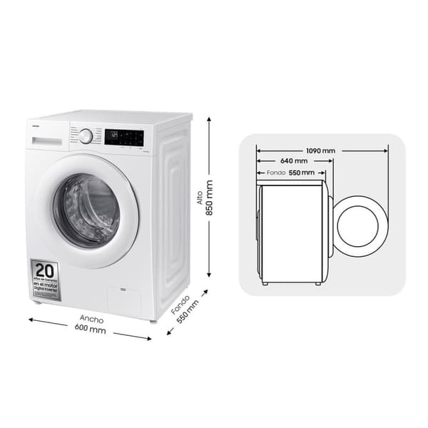Tvättmaskin Samsung WW11DG5B25TEEC 11 Kg 60 cm 1400 rpm