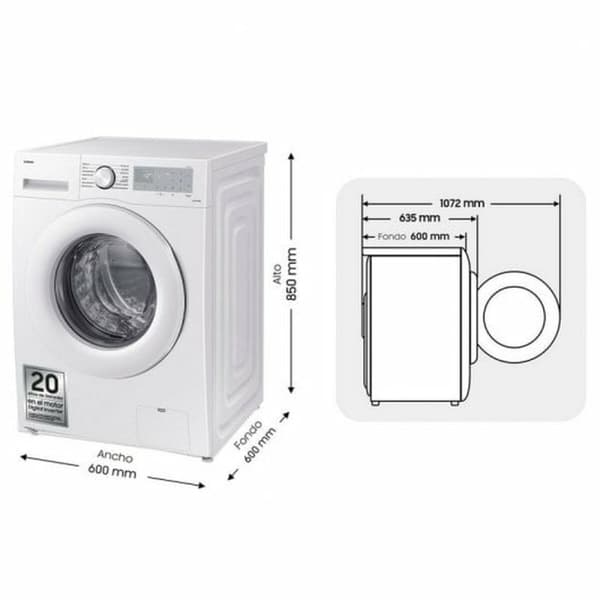 Tvättmaskin Samsung WW80CGC04DTH 60 cm 1400 rpm 8 kg