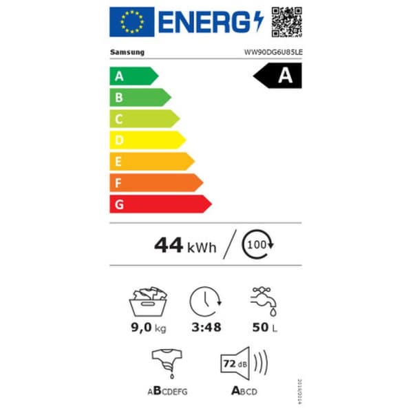Tvättmaskin Samsung WW90DG6U85LEU3 1400 rpm 9 kg 60 cm