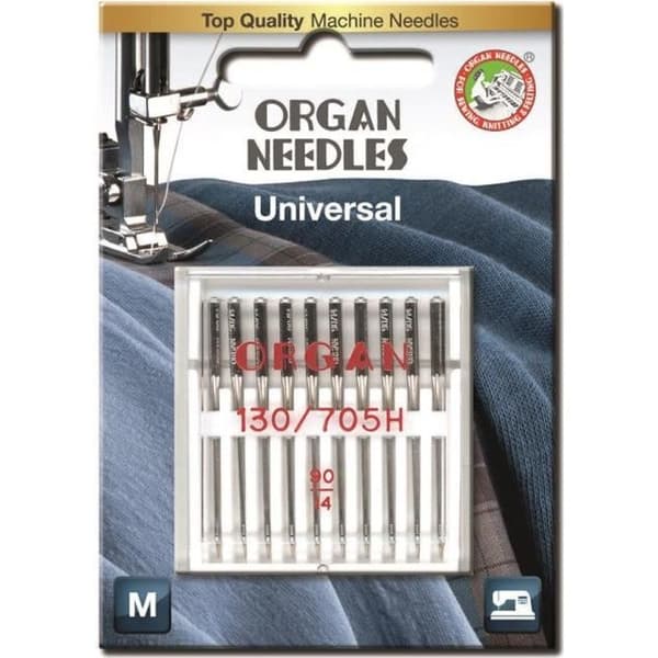 Orgel - nålar för hushållssymaskin, paket med 10 st, storlek 90/14