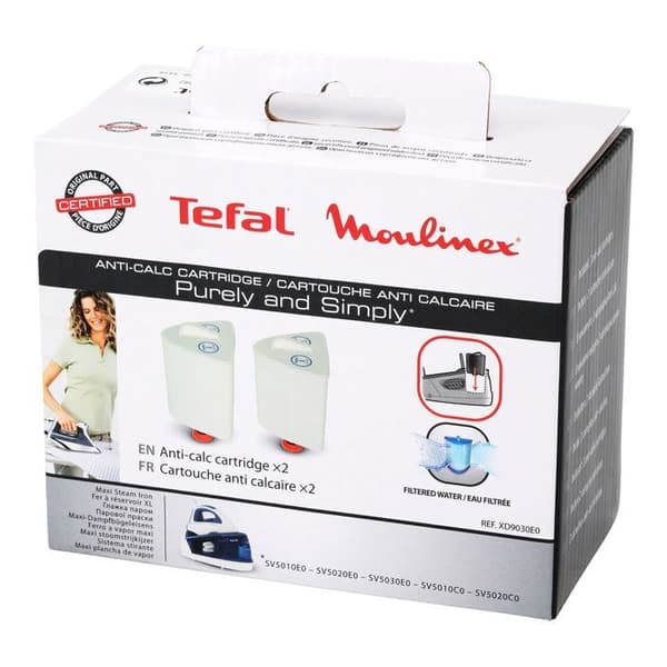 Filterpatroner - MOULINEX, CALOR, TEFAL - SIMPLY och PURELY - x2 - Ångcentral - Svart
