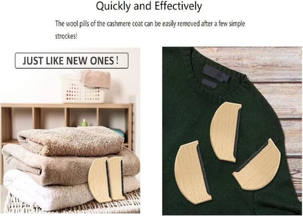 Anti-pilling rakapparat, cashmere kam och manuell anti-pilling borste för underhåll av cashmere kläder O