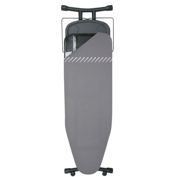 Plusboard strykbräda, 42cm x 125cm, 100 % bomull, idealisk för ångstationer, justerbar höjd, järnstöd, stängningssystem