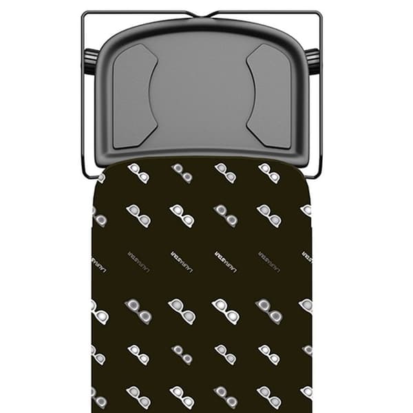 Comfortboard Glasögon Strykbräda, 38 cm x 120 cm, 100 % bomull, Idealisk för ånggeneratorer, Justerbar höjd, Strykstöd