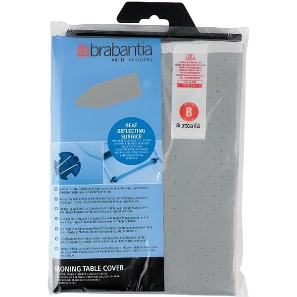 BRABANTIA Strykbrädesöverdrag - 124 x 38 cm - Metallic grå