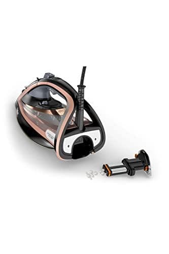 Tefal Ultimate Pure FV9845 strykjärn Torr- och ångstrykjärn Durilium Autoclean stryksula 3200 W Svart, Koppar