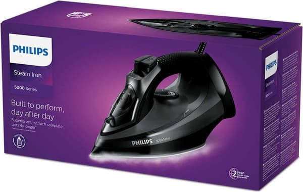Philips 5000-serien Dampstrygejern, 2600 W effekt, 45 g/min. kontinuerlig damp