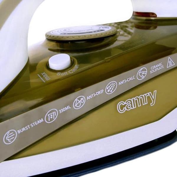 Camry CR 5018 Höyrysilitysrauta Ceramic Ultra Glide Ruskea, harmaa, valkoinen 3000 W