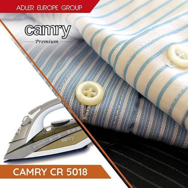 Camry CR 5018 Höyrysilitysrauta Ceramic Ultra Glide Ruskea, harmaa, valkoinen 3000 W