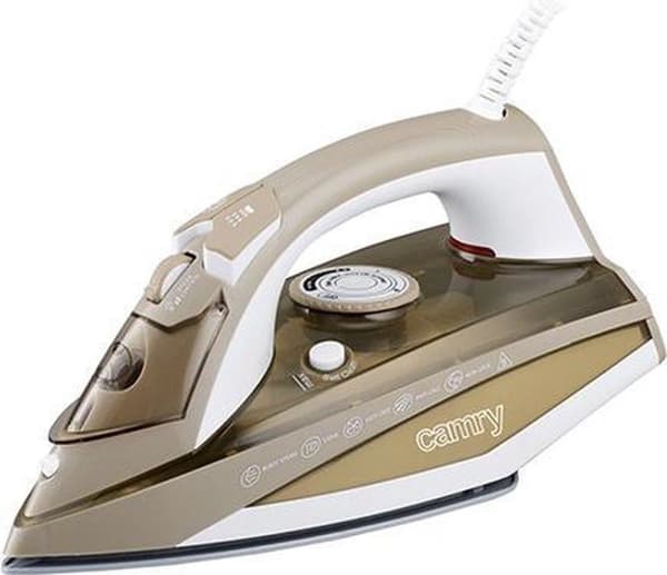 Camry CR 5018 Höyrysilitysrauta Ceramic Ultra Glide Ruskea, harmaa, valkoinen 3000 W