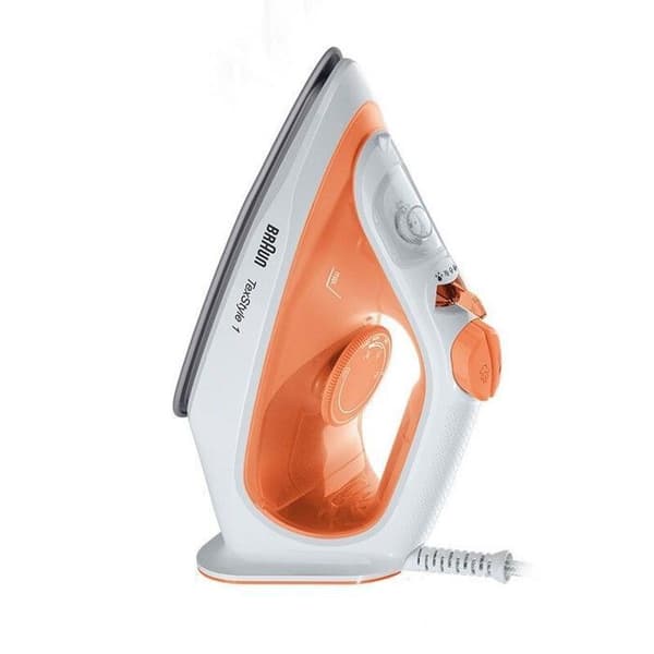Braun TexStyle 1 SI 1009, ångstrykjärn, non-stick-sula, 1,9 m, 25 g/min, Orange, Vit, 120 g/min