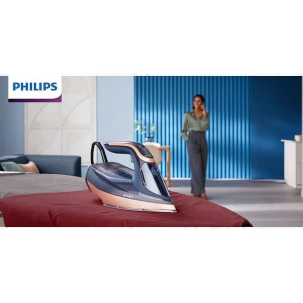 Philips 8000-serien ångstrykjärn, keramisk sko, konstant ånga 85 g/min, 3 000 W, blå (DST8050/20)