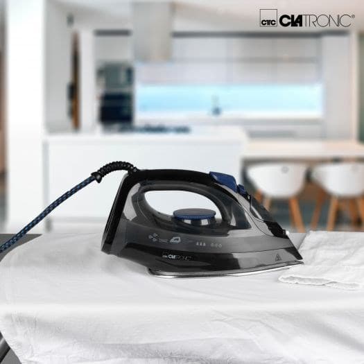 Clatronic DB 3703 järn Torr & Ångstrykjärn Rostfritt stålsula 1800 W Svart, Grå