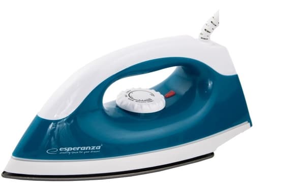 Esperanza TRAVEL IRON SMOOTHER Kuivasilitysrauta Tarttumaton pohja 1200 W Sininen, Valkoinen