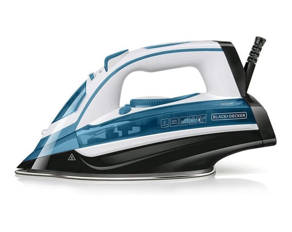 Dampstrygejern Black+Decker BXIR2402E (2400W; hvid)
