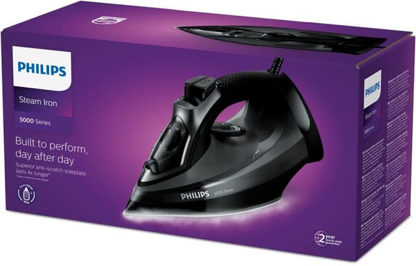 Philips 5000 series DST5040/80 silitysrauta Höyrysilitysrauta SteamGlide Plus pohja 2600 W musta
