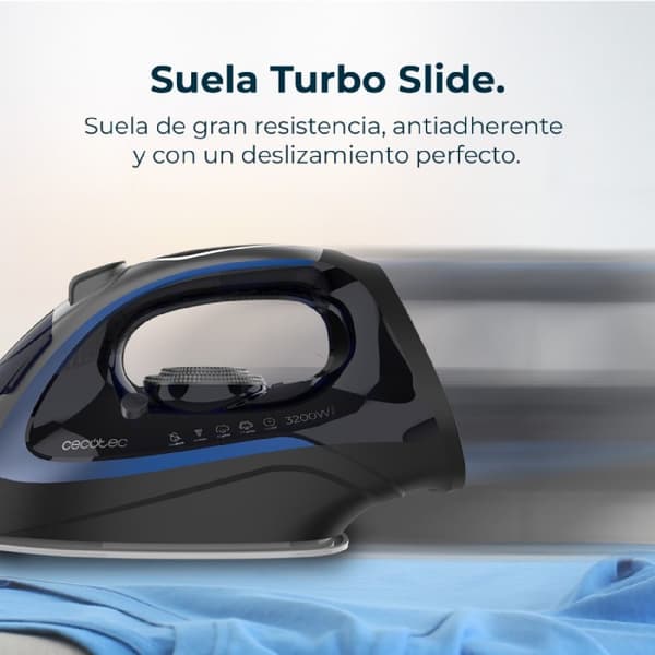 Cecotec Steam iron with 3200 W, steam shot 270 g/min and heavy-duty soleplate with perfect glide.