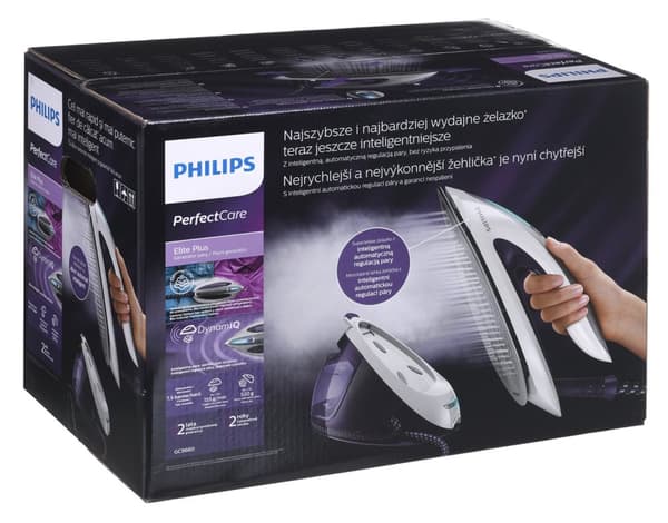 Philips GC9660/30 dampstrygestation 2700 W 1,8 L T-ionicGlide strygesål Lilla, hvid