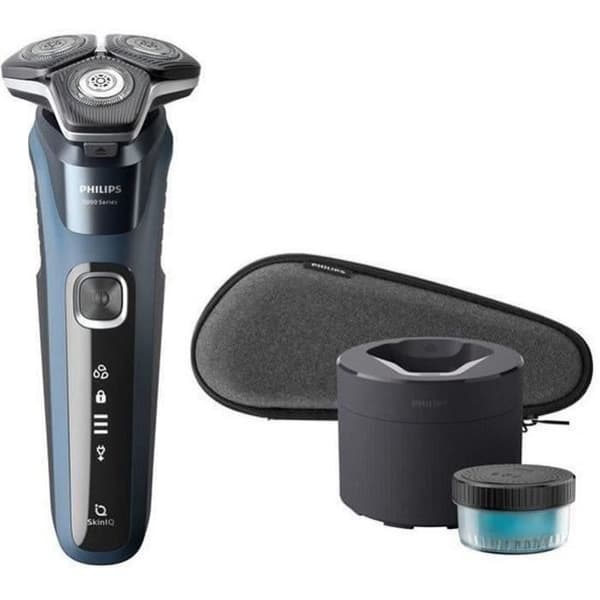 PHILIPS - 3-huvud rakapparat - Litiumjonbatteri - Series 5000 - autonomi 60 minuter - havsblått - S5880.50