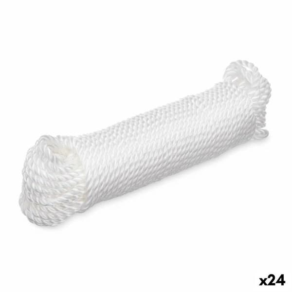 Tvättlina Vit Plast 20 m (24 antal)