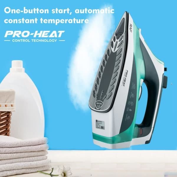 Caldion ångstrykjärn, kraftfull 2200W, pressfunktion 150g/min, 320ml vattentank med spruta, anti-kalk