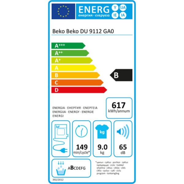 Kondensationstork BEKO DU 9112 GA0 Vit 9 kg