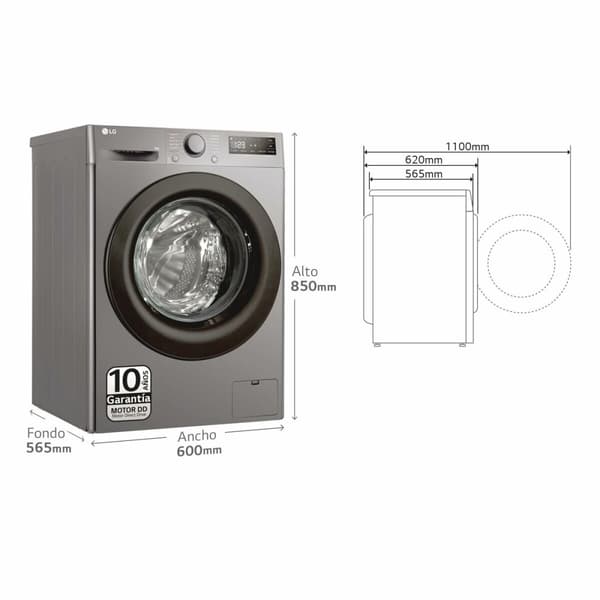 Vaskemaskine LG F4WR5009A6M 60 cm 1400 rpm 9 kg