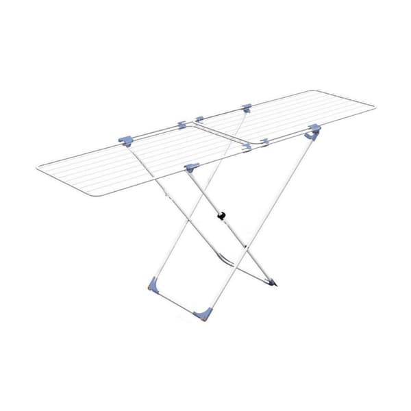 Pyykkinaru Gimi Duo Ruostumaton teräs 209 x 60 x 97 cm Valkoinen Jatkettavissa