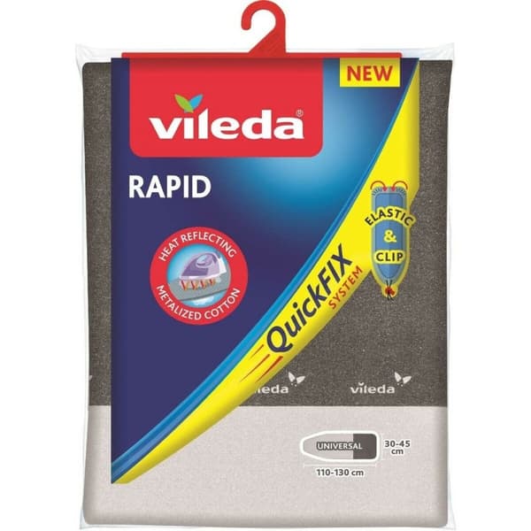 Silityslaudan suoja Vileda Rapid Quick fix 135 cm Harmaa
