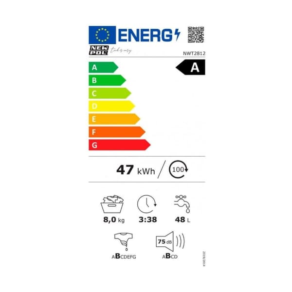 Pesukone NEWPOL Nwt2812 59,7 cm 8 kg