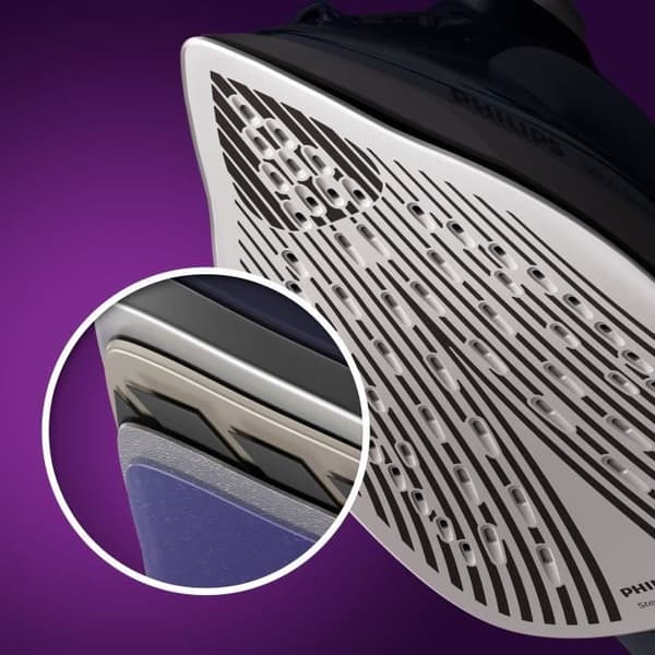 PHILIPS Iron 5000 series DST5030/80, 2400W, pressning 180 g/min, ångeffekt 45 g/min, SteamGlide Plus-sula