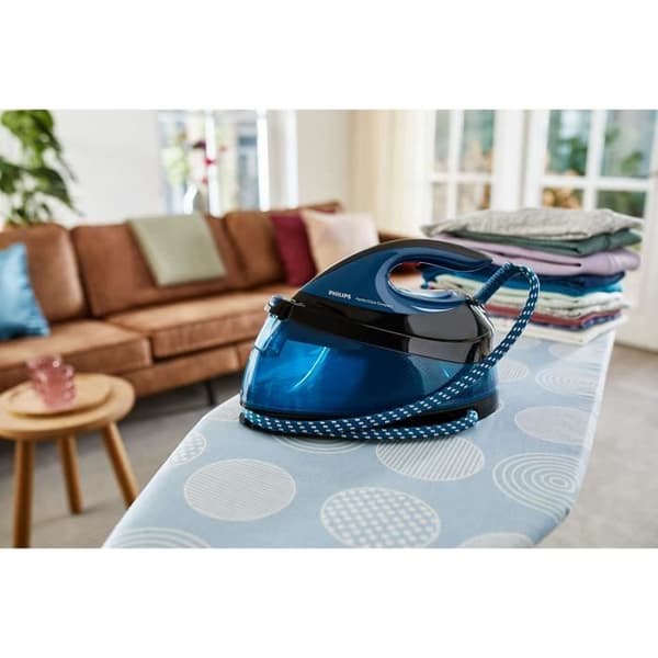 Philips PerfectCare ångstrykstation, keramisk sula, konsistens 120 g/min, 2400 W, blå (GC7846/80)