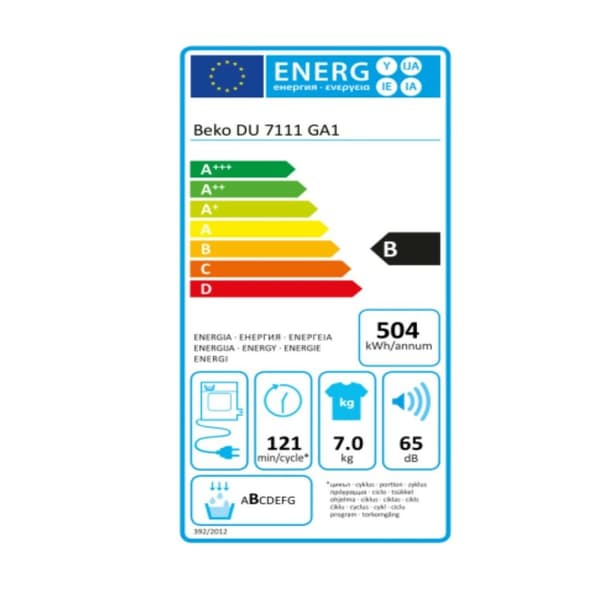 Kondensaation kuivaus BEKO DU-7111 GA1 (7 Kg)