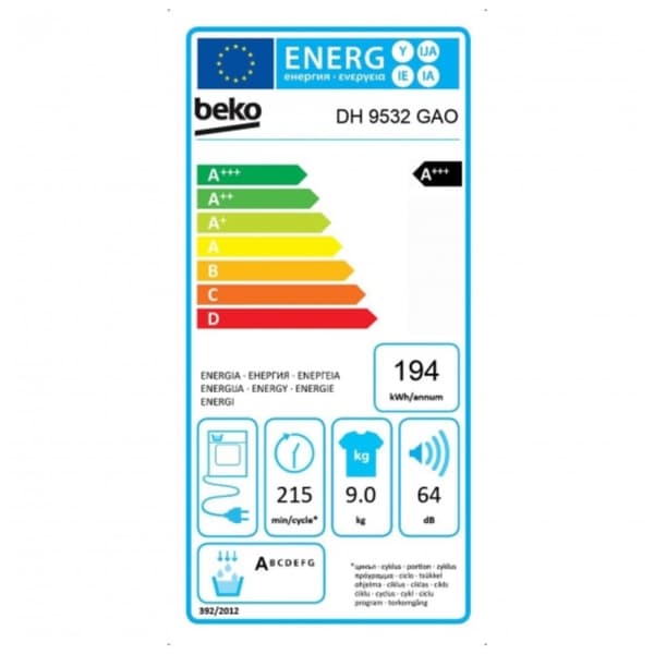 Kondenstørker BEKO DH 9532 GAO Hvit