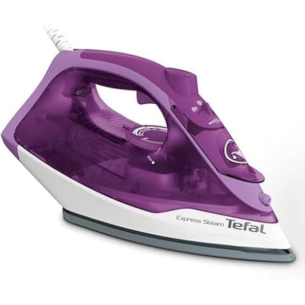 Tefal FV2836 Strykjärn - Torrt eller Ånga - Keramisk stryksula - 2400 W - Lila, Vit