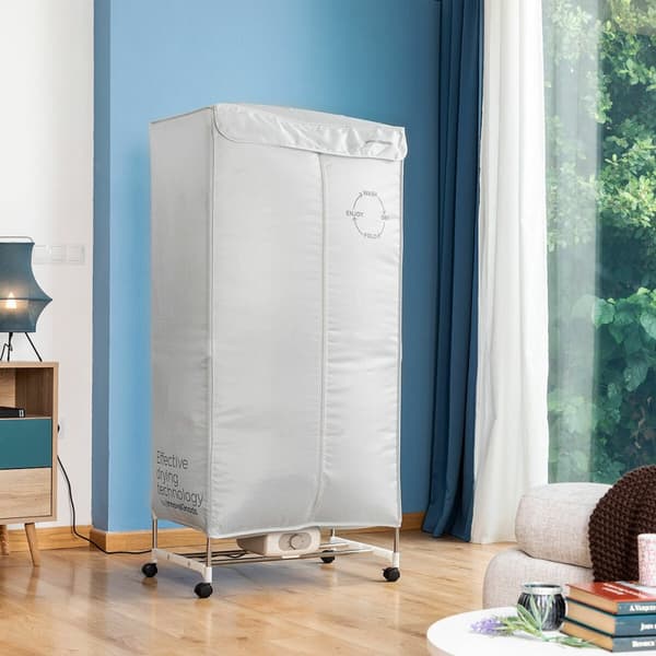 Bærbar elektrisk tørretumbler med 2 højder Dupledry InnovaGoods 1200 W