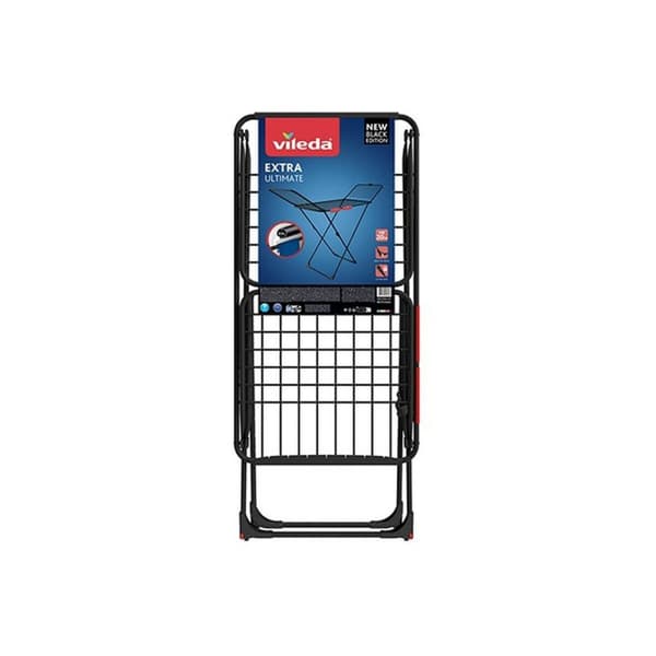 Klädhängare hopfällbar Vileda Extra Black 174090 174 x 56 x 116 cm