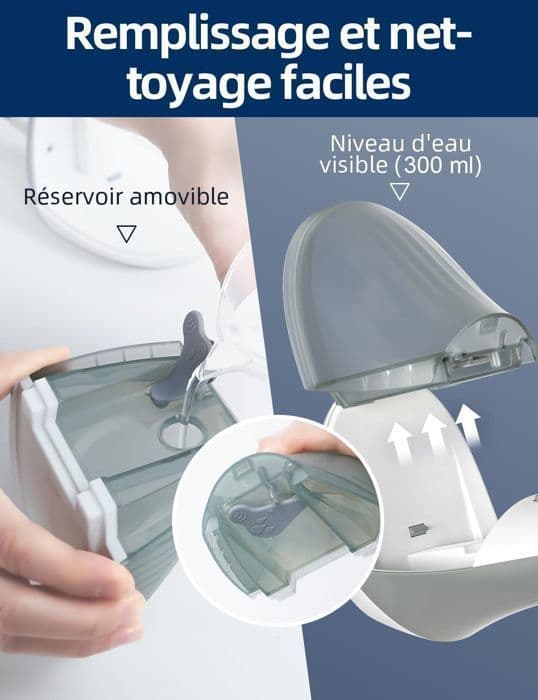 Vertikal ångbåt, 1500 W bärbar ångkokare, med 300 ml tank, 2 stryklägen, vit